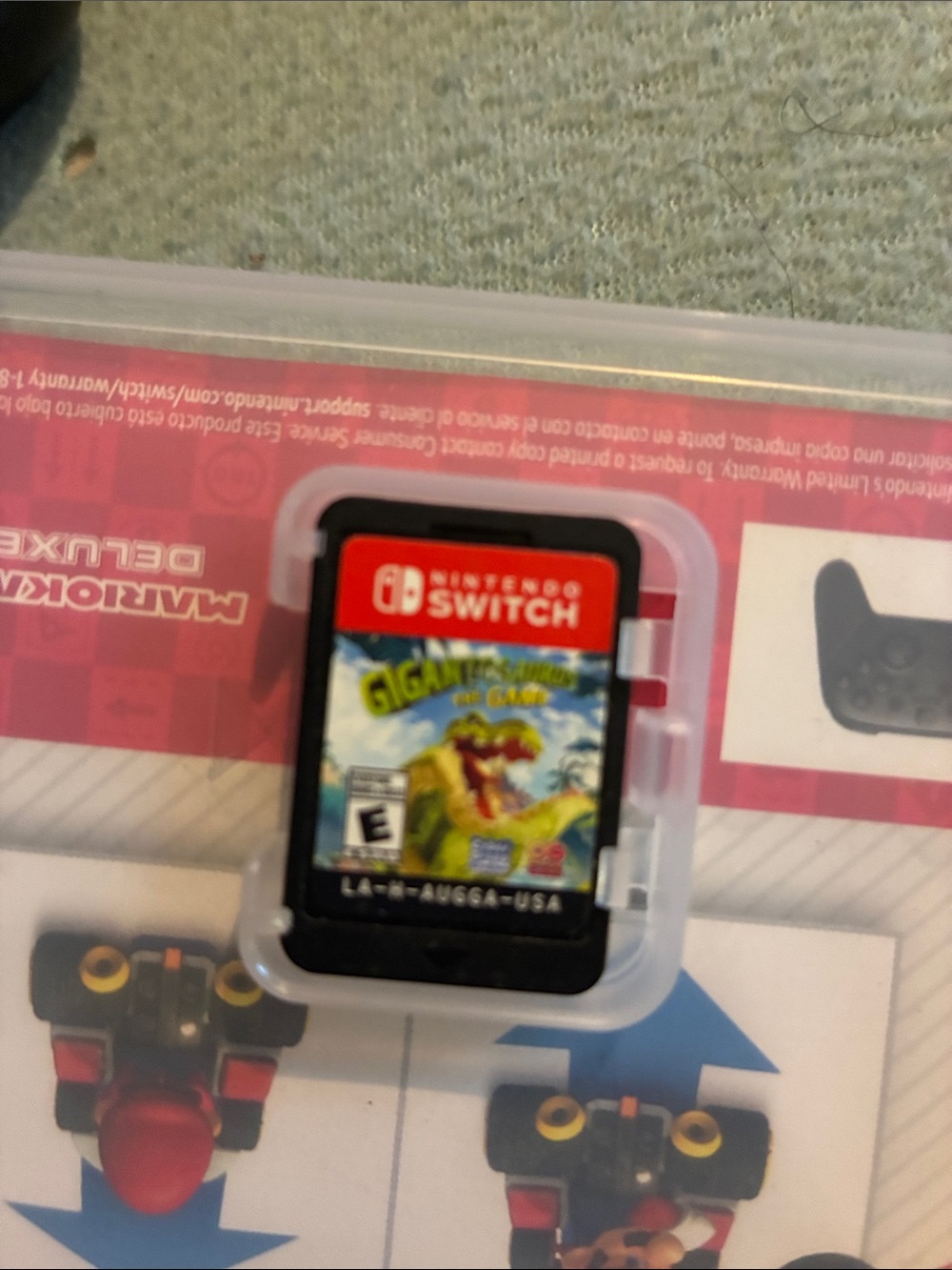 Nintendo Switch Gigantosaurus Game Card - Black with Red Label